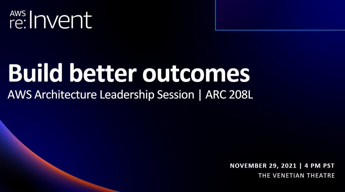 Join us on 11/29 in the Architecture Leadership session to hear directly from United Airlines about how they used architecture best practices to enable broad scale transformation. #reInvent