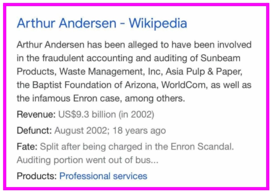 SwatTeamForBjs's tweet photo. It is likely that Lou knew Shawne from her days at Arthur Andersen's firm. Lou stopped working there in 1990. 

In 2002 the firm voluntarily surrendered its licenses to practice as CPAs after it was found to have done false accountings.

#InvestigateLouTaylor #BritneySWATTeam https://t.co/djhd630vJ1