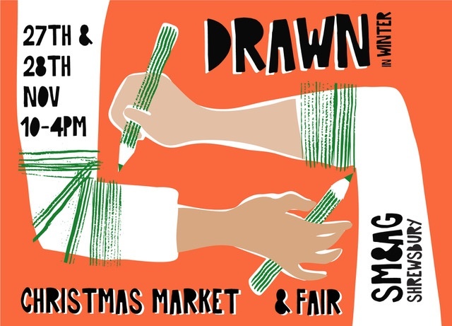 We are looking forward to the #DRAWNinWinter Christmas Market coming this weekend! There will be live art, workshops, activities, a chance to meet #localartists 👨‍🎨 and browse amazing work. Entry is FREE! We look forward to welcoming you! #DRAWNinShrewsbury @Cheriedidthis
