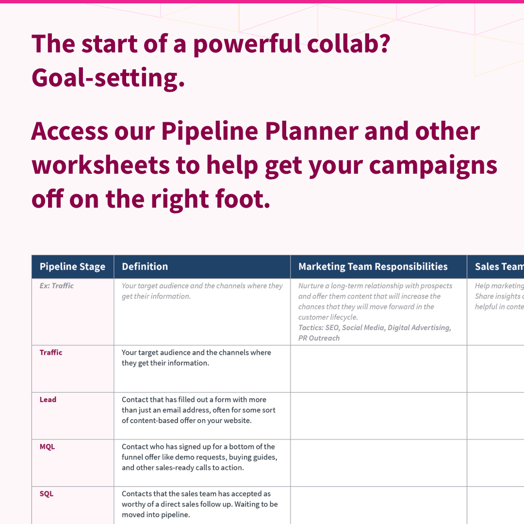 Figmints's tweet photo. The start of a powerful collab? Goal-setting. Learn how to get your team (and your campaigns) headed in a unified direction. #salesandmarketing #salesenablement #sales #marketing https://t.co/Ij73cLRgsx https://t.co/ACwW7NB8Zc