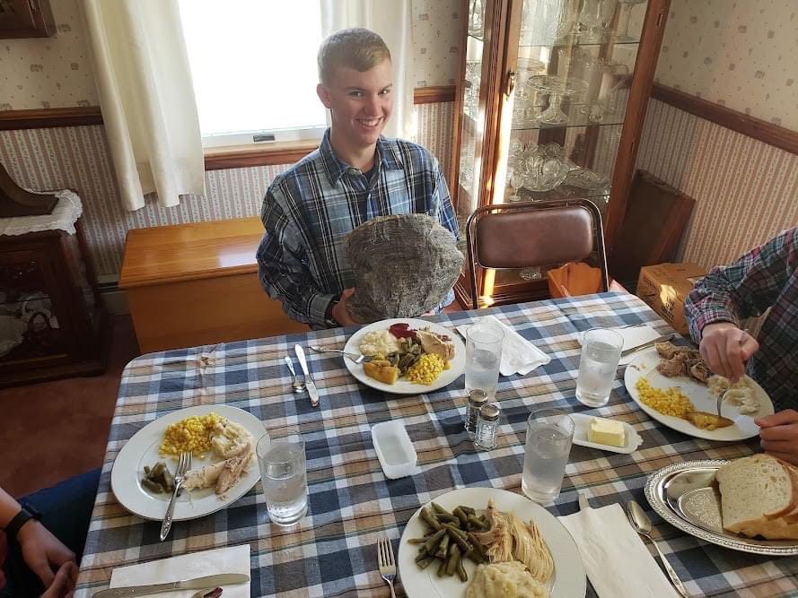 dolostone's tweet photo. My advanced geology star student James took our class mascot the stromatolite (aka "Grandma") home for the holidays. Past Thanksgivings were celebrated with students Stone & Gunner.
No worries, Grandma is well taken care of.
#AdvancedGeology #BestClassEver #BestStudentsEver https://t.co/bnmLM2JJGa