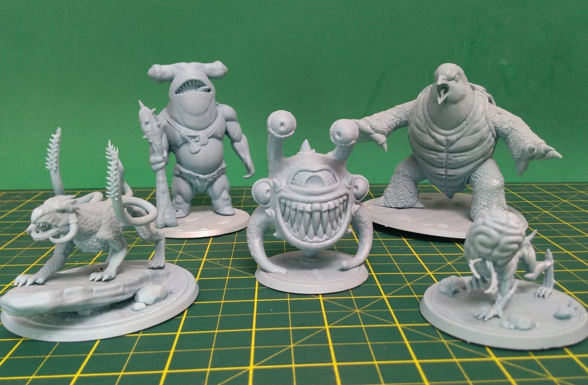 jeshields's tweet photo. @TeamDevilsLuck I'm having my art turned into 3D printable #miniatures for #tableto games. Here's a sample of the 25 we're making. Also offering commercial use AND stock art. Less than 1 week left to grab these!

https://t.co/S7cDZ8zd89

#ttrpgrising #ttrpg #rpg #dnd #dnd5e https://t.co/mdxC2Aywyy