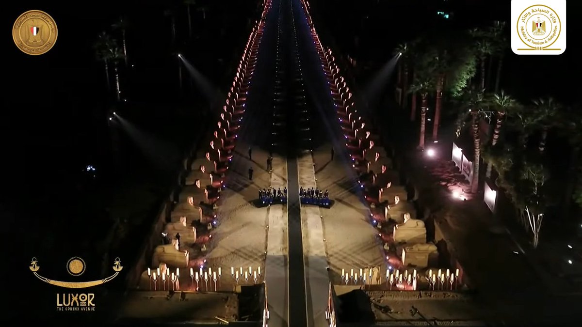 TourismandAntiq's tweet photo. افتتاح طريق الكباش بالاقصر والذي يعتبر أكبر متحف مفتوح في العالم 

The opening of The Sphinx Avenue in Luxor, which is considered the largest open museum in the world https://t.co/voVSbfXrB3