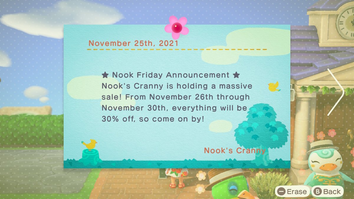GubiTime's tweet photo. Obviamente, Tom Nook não ia perder a chance de nos roubar bells nessa black friday, né?
#AnimalCrossingNewHorizons #どうぶつの森 #BlackFriday #NintendoSwitch https://t.co/I1wWNYlzZS