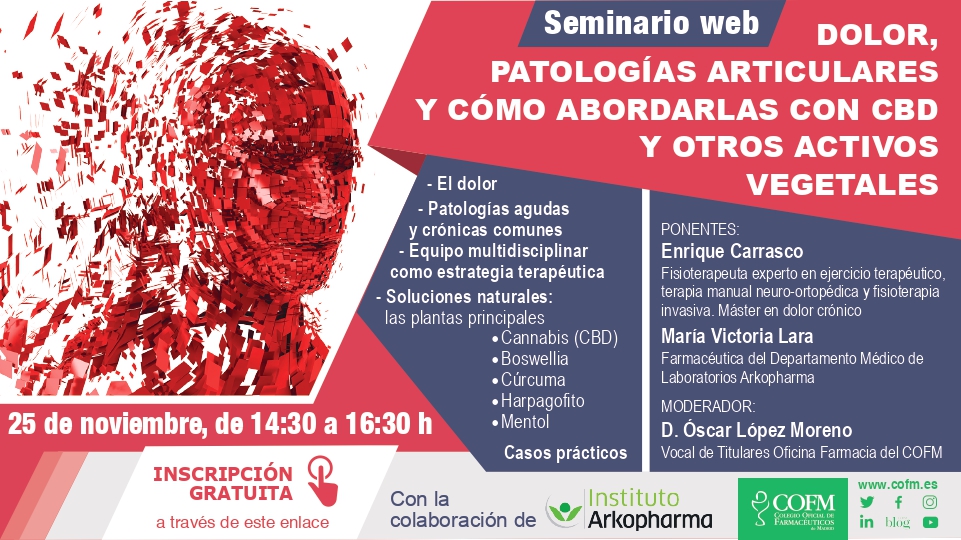 “Es importante conocer el sistema endocannabinoide de nuestro cuerpo para poder abordar la patología con el mejor tratamiento”, explica la #farmacéutica Victoria Lara <a href="/viiky__ae/">Victoria de Lara</a>, que explica las distintas soluciones de @ArkopharmaEsp 
¡Conecta! 👉 bit.ly/3cJX0Ut