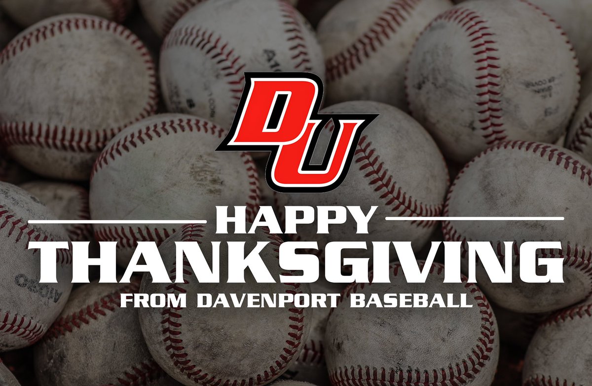 DU_BSBALL's tweet photo. Happy Thanksgiving from Davenport Baseball! 

#RollTidey https://t.co/Iuq5BSj7ww