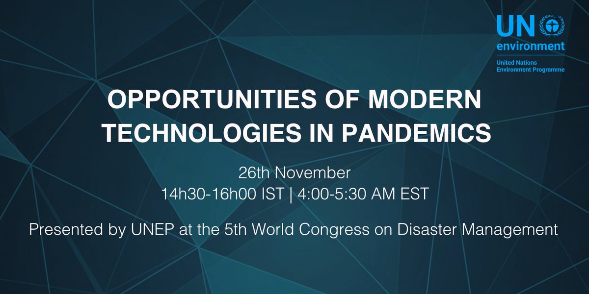 United Nations Environment Programme is hosting a 90-minute session on how modern technologies can be used in pandemics. BlueDot’s Carmen Huber is joining as an expert panelist to discuss how AI was used to support our clients during the pandemic. wcdm.co.in/webcast.aspx