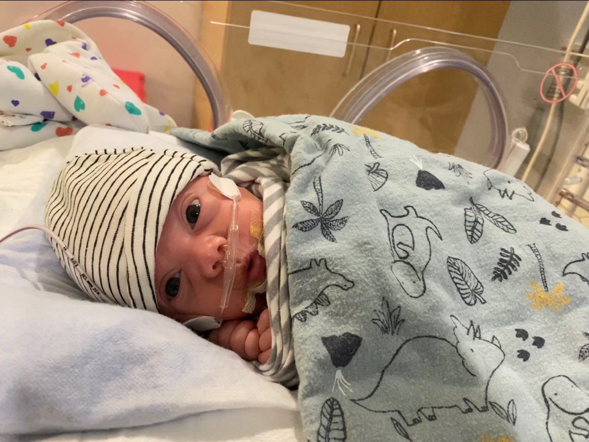 BradyWheeler14's tweet photo. This thanksgiving I’m giving the highest thanks to the man above. He blessed me with the strongest and bravest baby ever! Elkan has grown so much and is doing very well he’s still at nationwide children’s but is working hard everyday with a smile on his face to come home❤️🙏🏽 https://t.co/v4QlpNGUbV