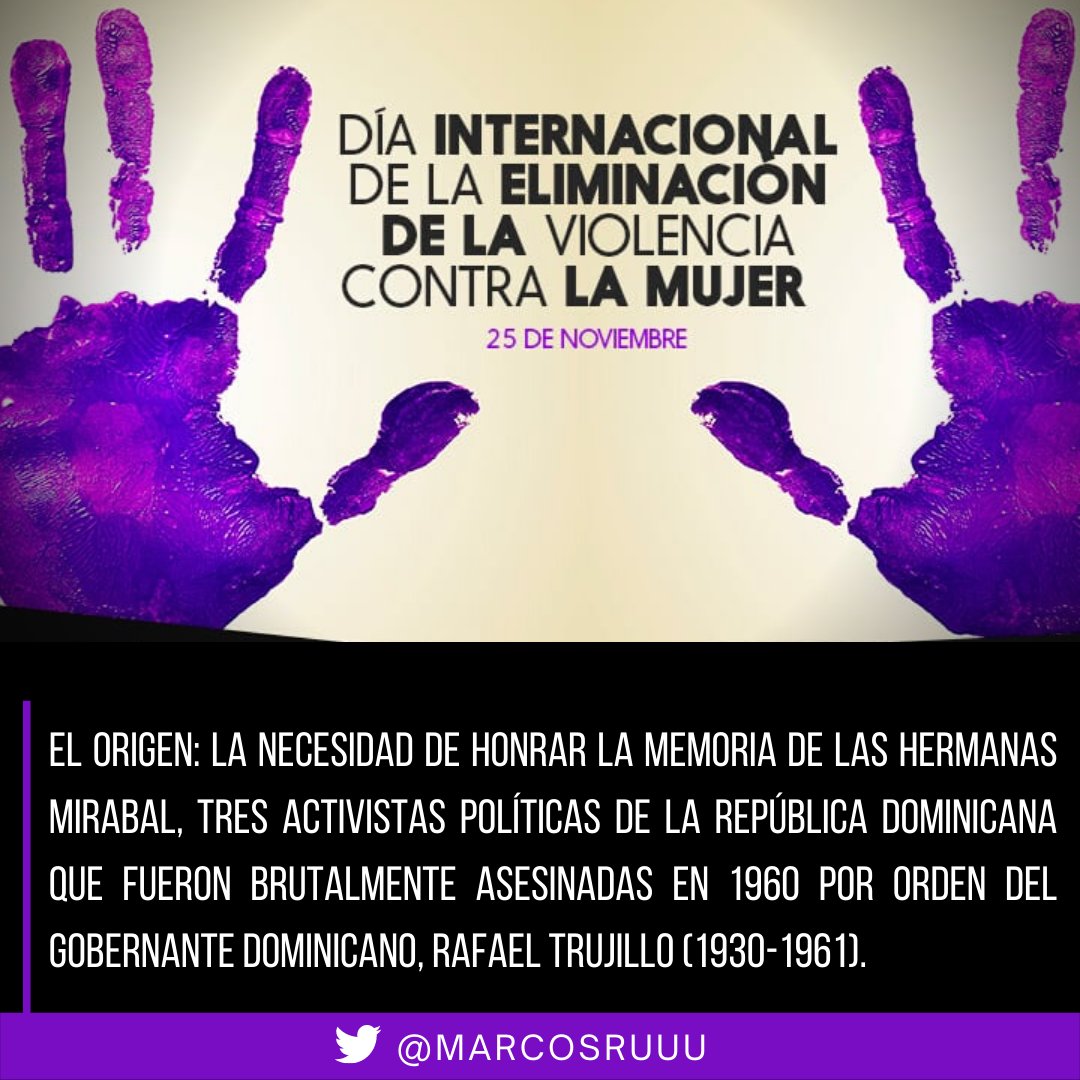 marcosruuu's tweet photo. #DiaContralaViolenciadeGenero en honor a las activistas #HermanasMirabal https://t.co/6S2ZkL0s99