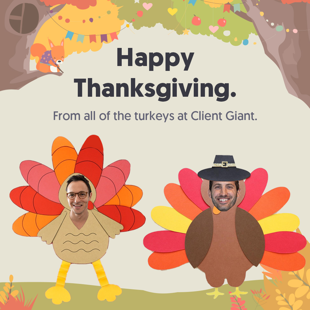 theclientgiant's tweet photo. Happy Thanksgiving from our coop to yours!

#ClientGiant #Thanksgiving #TurkeyDay https://t.co/ou1FLy3lBJ