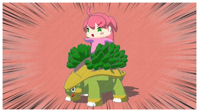 進化縛るとか思ってなくてハヤシガメ作ってたわい可哀想やない?
#みこなま #miko_Art 