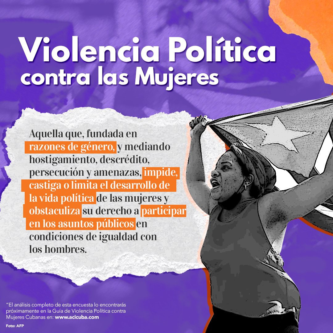 ACI_Cuba's tweet photo. #25N Con el objetivo de visibilizar las violencias políticas a las que están expuestas las mujeres cubanas, en octubre se realizó un cuestionario dirigido a una población muestral de 100 mujeres pertenecientes a organizaciones políticas, defensoras de #DDHH y de la sociedad civil https://t.co/xc03amJQzX