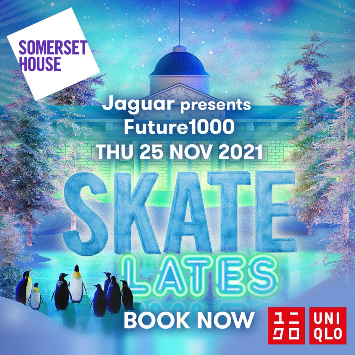JaguarWorldwide's tweet photo. Back in london tonight cos we’re bringing #Future1000 to @SomersetHouse for the Skate Late.
Our competition winner @badlydrwnbanana will be DJing alongside me to soundtrack your skating. So proud of you Rosie, this is gunna be sick!🤩 https://t.co/xpDPKTNcL5