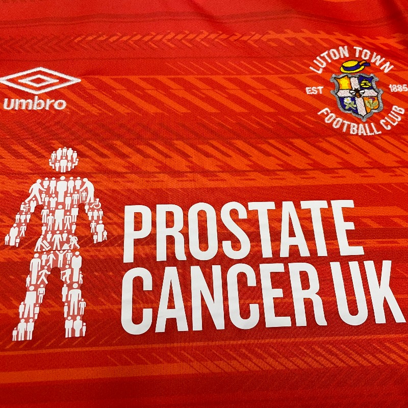 LutonTown's tweet photo. The Prostate Cancer UK logo will be emblazoned on the front of our shirt for Saturday's match against Cardiff City!

Almost £10,000 already donated to Prostate United, thank you for your support 👉 https://t.co/pvqzr4XFmM

@ProstateUK | #COYH