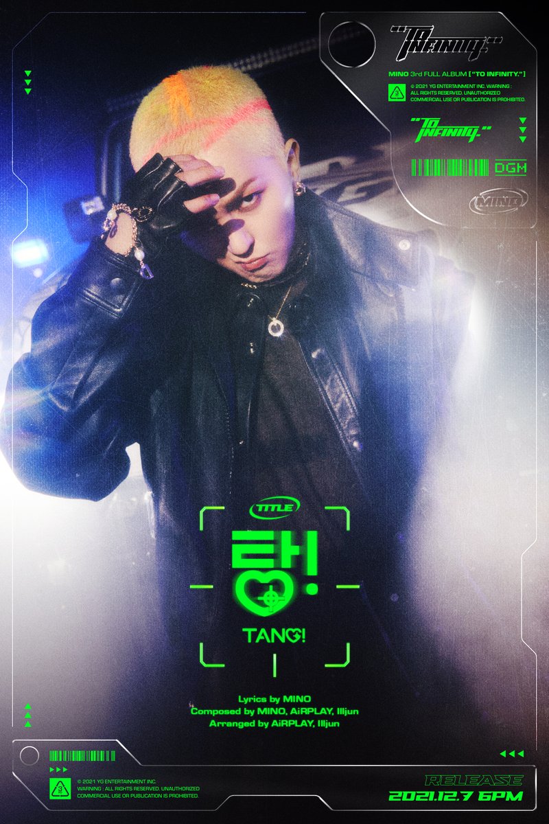 [🔫MINO💖] '탕!♡ (TANG!♡)' TITLE POSTER

#MINO #송민호 #WINNER #위너 #3rdFULLALBUM #TO_INFINITY #TITLE #탕 #TANG #RELEASE #20211207_6PM #YG