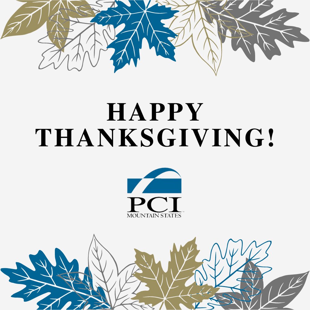 PCIMountain's tweet photo. We're thankful for our members, staff, and #PrecastConcrete professionals who make this industry special! #PCIMS https://t.co/kedL8ot0HF