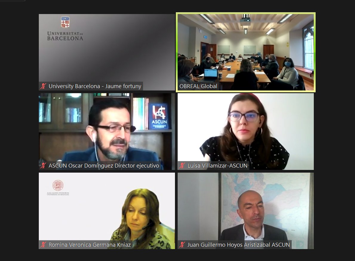 OBREAL_'s tweet photo. 🔴OBREAL Global European Members and Partners Meeting 

✅Oscar Domínguez, Juan Guillermo Hoyos and Luisa Villamizar from @ASCUN1  are presenting the activities of the #SouthAmericanChapter of OBREAL Global 👏👏 https://t.co/EdvAdCV3lM