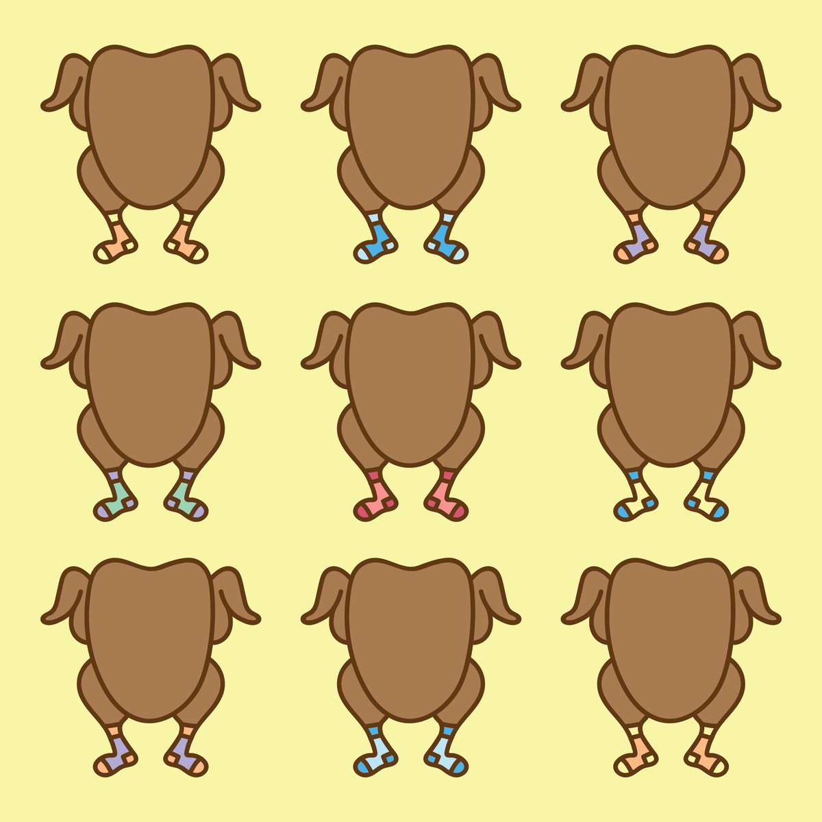 customsocklab's tweet photo. Happy Thanksgiving to our Custom Sock Lab family! 🦃 Go put on your comfiest napping socks, and don't forget to set your scales back 10 pounds 😉 https://t.co/dvpVwiKbXk