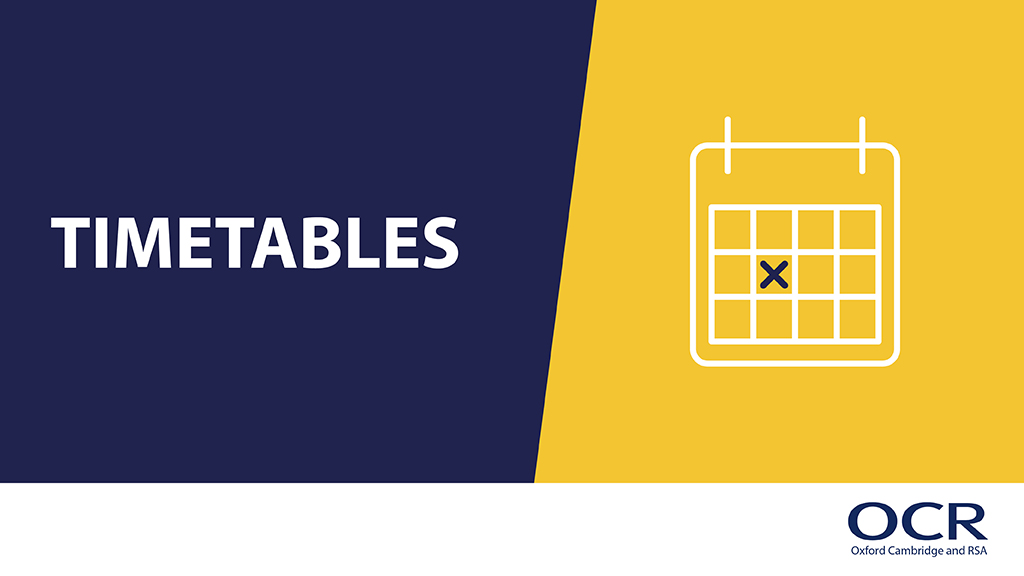 OCR on Twitter "Our summer 2022 exam timetables are available for