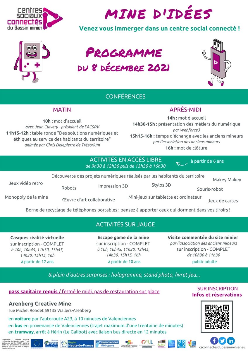 CSCBassinMinier's tweet image. Découvrez le programme de notre journée du 8 décembre ! 🥳 Il reste des places le matin, inscriptions ici : helloasso.com/associations/c…