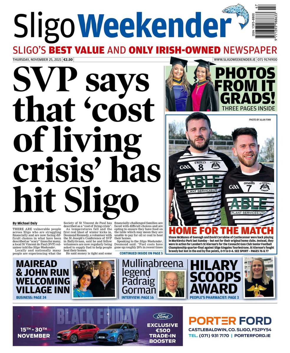 The Sligo Weekender is online and in shops now! Here's a look at this week's front page. SUPPORT YOUR LOCAL NEWSPAPER – PICK UP THE SLIGO WEEKENDER TODAY You can buy the Sligo Weekender online here: pressreader.com/ireland/sligo-…