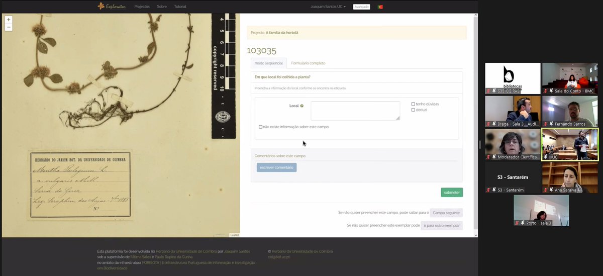 jloureiro_13's tweet photo. @joaquimsantos78 apresentou no #ENCC2021 o projeto de crowdfunding #explorator do Herbário da @UnivdeCoimbra para acelerar a informatização do Herbário!
Saibam mais aqui: https://t.co/cbtNbIWFgo
#cienciacidada #CitizenScience https://t.co/tEtP5z540b