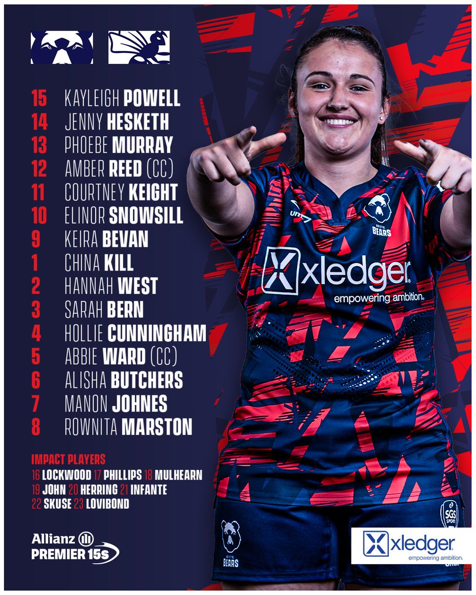 🆙 𝗧𝗛𝗘 𝗕𝗘𝗔𝗥𝗦! 🐻

#BRIvWAS | #BristolBearsWomen