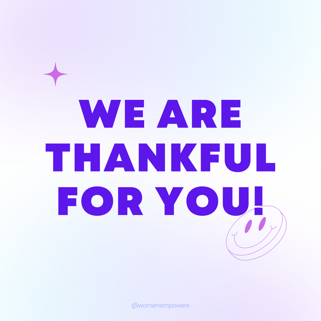 Thank you for being part of our community. We are so grateful for you! 💜

Wishing all of you a very happy Thanksgiving!