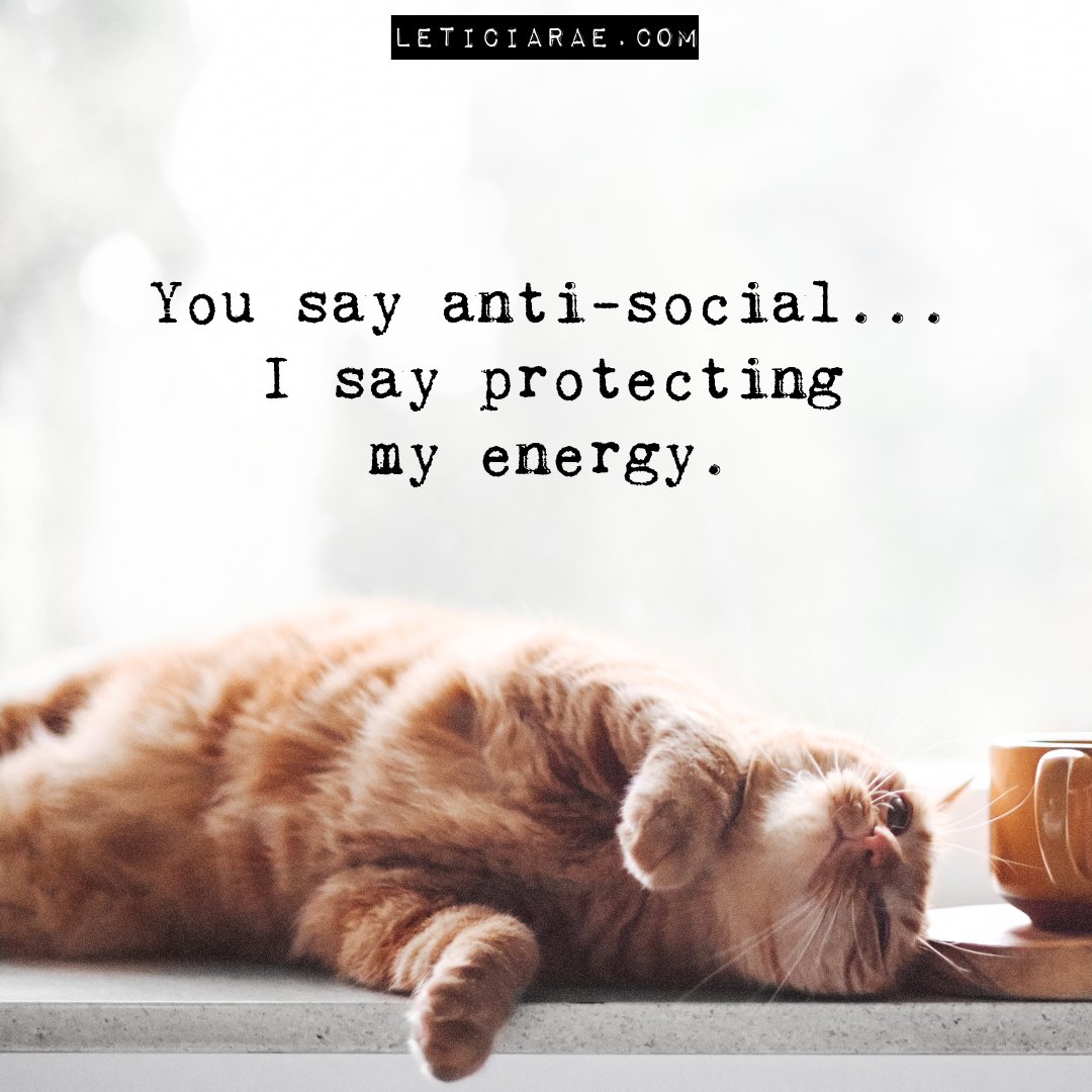 LeticiaRaeFTSL's tweet photo. You say anti-social...I say protecting my energy.

💛

#LeticiaRae #funny #silly #positivevibesmatter #fun #positivevibes #findingthesilverlining #positiveside #fallbrook #antisocial #protectingenergy #energyprotection #empath #introvert https://t.co/VeDefdCfnc