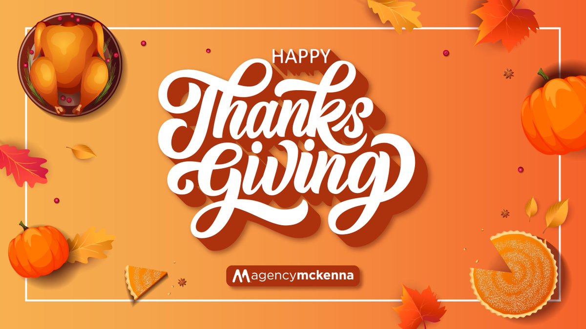 Happy Thanksgiving from the AGMK family to yours! We hope that family and friends, food and reconnecting feed your soul. 

#thanksgiving #thankful #agency