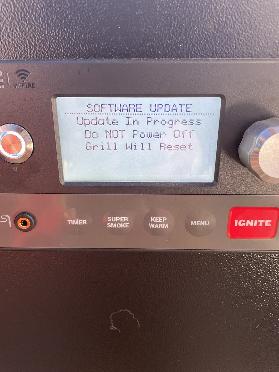 HardPass4's tweet image. Hey @TraegerGrills - who the HELL sends a software update on thanksgiving?!?