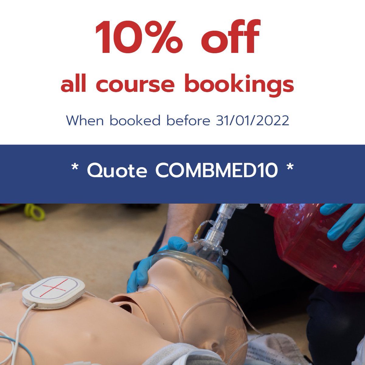 CombinedMedical's tweet photo. We have begun releasing our 2022 training course dates. Visit our website for dates and pricing on a wide range of adult, paediatric and workplace first aid training.
For enquiries/bookings contact our training team on 0161 250 0999 or email us via training@combinedmedical.co.uk https://t.co/pr2beeoaQR