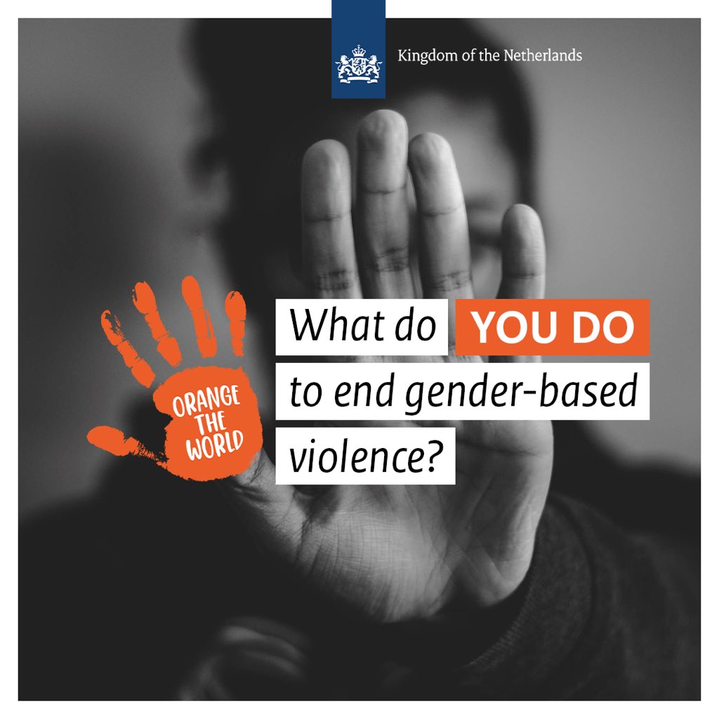 The worldwide campaign ORANGE THE WORLD started today in Istanbul with an orange colored Palais de Hollande on the international day of the elimination of violence against women. #OrangeTheWorld #16days