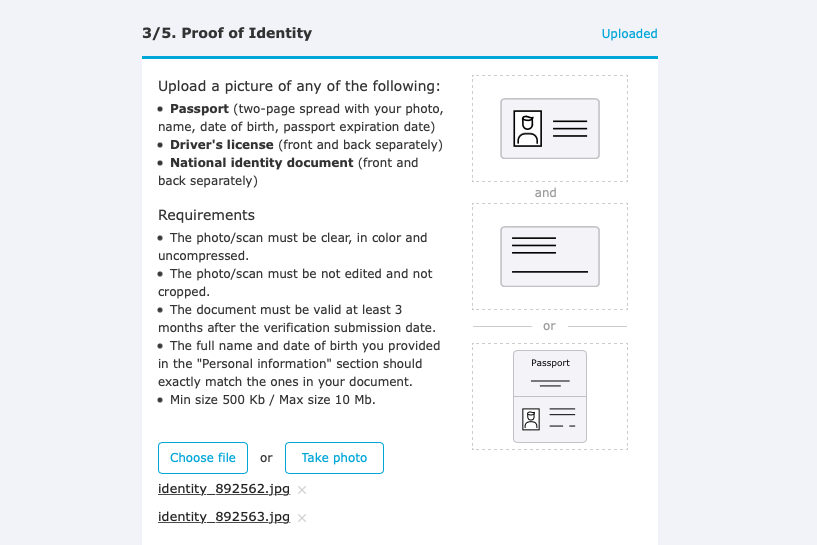 abhinav_6's tweet photo. @hitbtc 

I have tried verification of my account thrice. even after uploading all necessary images, i get a simple message saying " we can't accept composite image and front and back of ID can't be on one page".
Well i did upload separate images thrice and i took a screenshot . https://t.co/3g5wP996y5