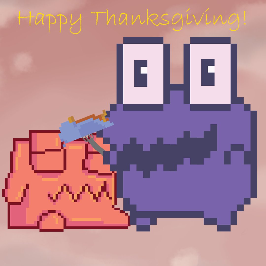 StegTechGames's tweet photo. Happy Thanksgiving!
#indiedev #indiegame #IndieGameDev #jeebo #indiegames #Thanksgiving https://t.co/5wgxJwSQyI