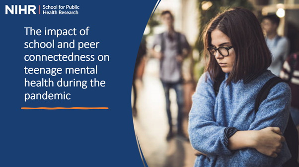 NIHRSPHR's tweet photo. Excited to hear @emilywidnall present a lightening talk @UKPHSci on the impact of school and peer connectedness on adolescent mental health and wellbeing during the COVID-19 pandemic. #ukpublichealthscience @NIHRSPHR #SPHRResNet #PHSci https://t.co/P81GdZjFHy https://t.co/DllUKjHP3o