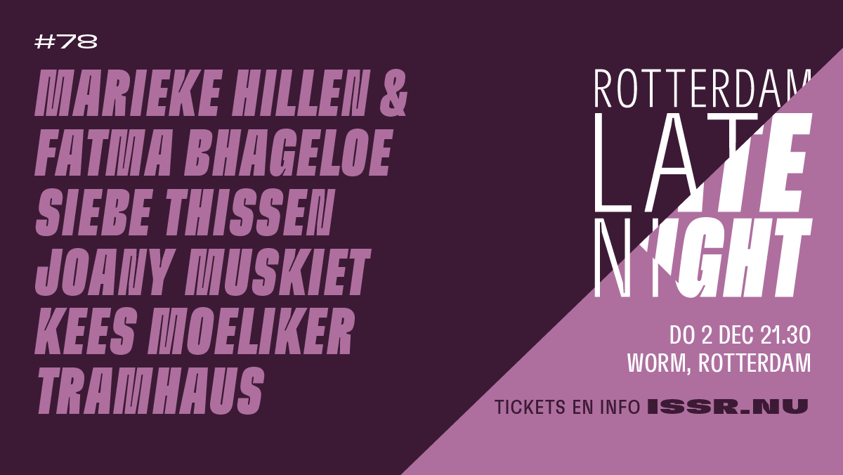 RdamLateNight's tweet photo. Do. 2 december een swingende eindejaarsshow! Te gast zijn @mariekehillen & Fatma Bhageloe van #hetwijkpaleis, afzwaaiend Hoofd #BKOR Siebe Thissen, gospelzangeres Joany Muskiet, bioloog @KeesMoeliker en punkband Tramhaus. Live en via de stream. Tickets: https://t.co/YZijyuNJzd https://t.co/Abd5XiNHCJ
