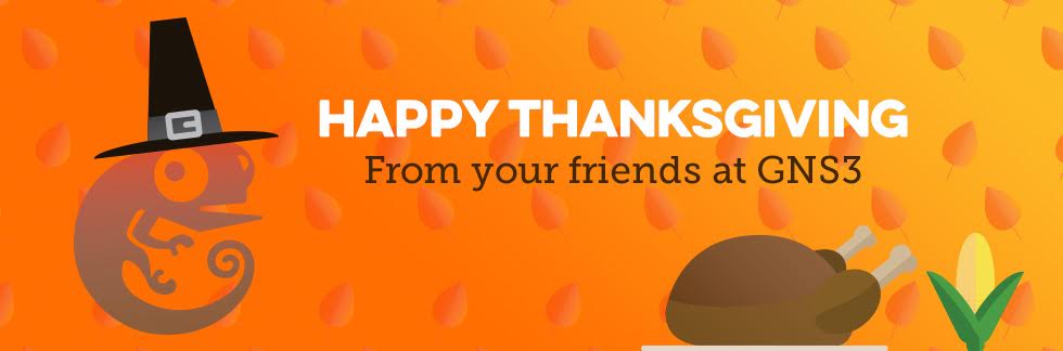 gns3's tweet photo. Happy Thanksgiving From #GNS3 π¦
With 10+ releases and over 6.2MM downloads this year we are grateful for our amazing community of #networkpros who continue to support us!
What are you grateful for this year? https://t.co/eEo6Y9EHfq