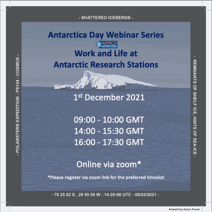 Polar_Research's tweet image. In three different sessions of this years&apos; #AntarcticaDay Webinar series, researchers and staff members who worked or are currently working in Antarctica share their first-hand experiences with us. 

✏️ Sign up here: bit.ly/3HTuair
🎨 Image: Autun Purser