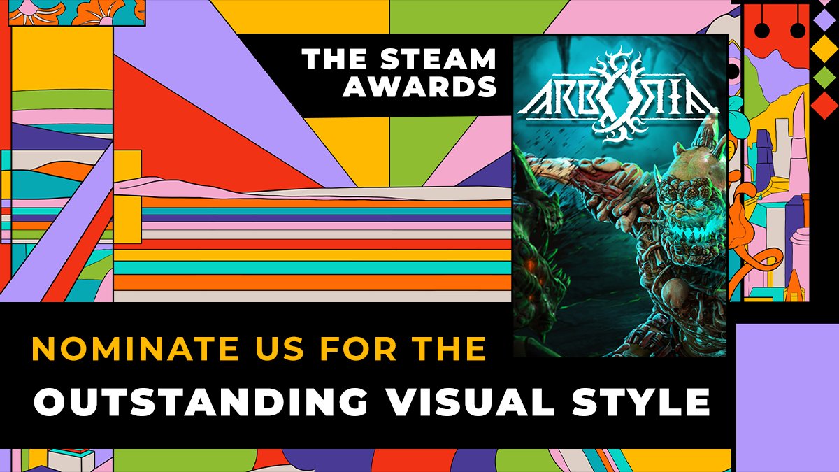 Yotunz! The Godz have chosen you to cast your vote for Arboria in the 2021 #SteamAwards. Celebrate our trollz style by nominating the game for the Outstanding Visual Style category before December 1. bit.ly/Arboria_Steam ⚔️

#roguelite #indiegame #gamedev #gaming #RPG