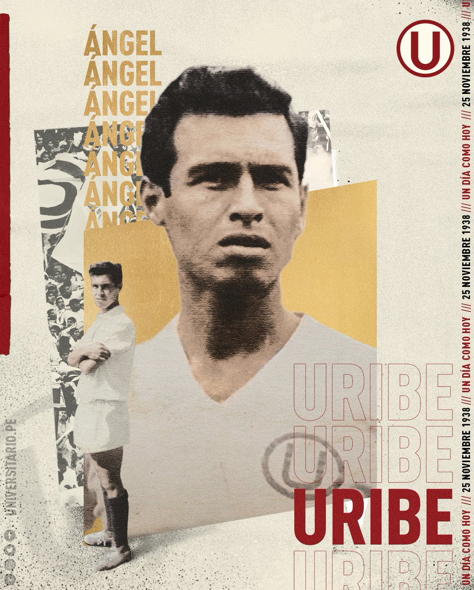 Universitario's tweet photo. Un día como hoy, en 1938, nació Ángel Uribe Sánchez, uno de los máximos referentes de nuestro club. El gran atacante, quien es el segundo máximo artillero de la historia crema, ganó siete títulos nacionales y fue subcampeón de la @Libertadores de 1972.

#YdaleU https://t.co/LvpQmG4LTv