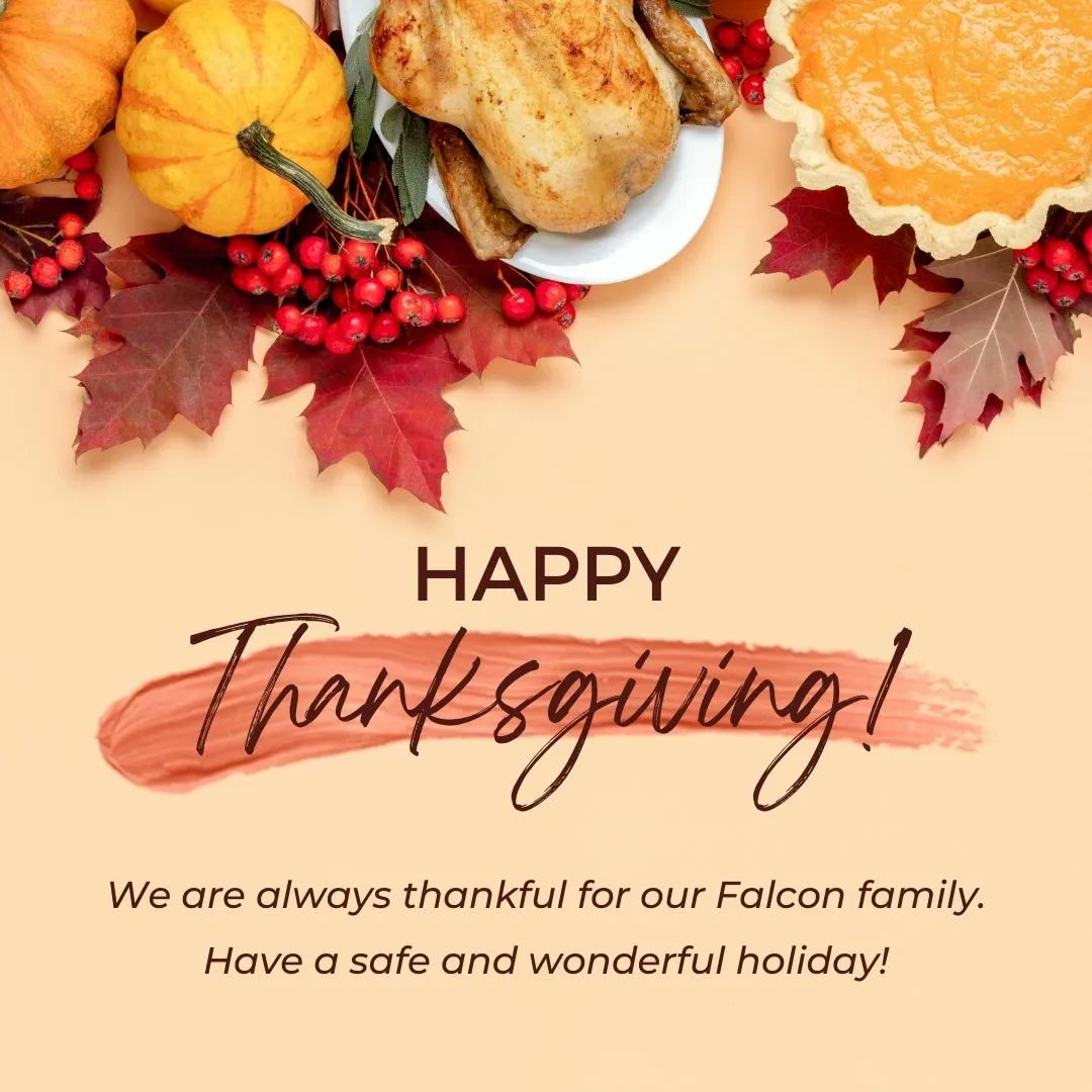 Happy Thanksgiving, Falcons! Have a fun and safe holiday! #Thanksgiving2021