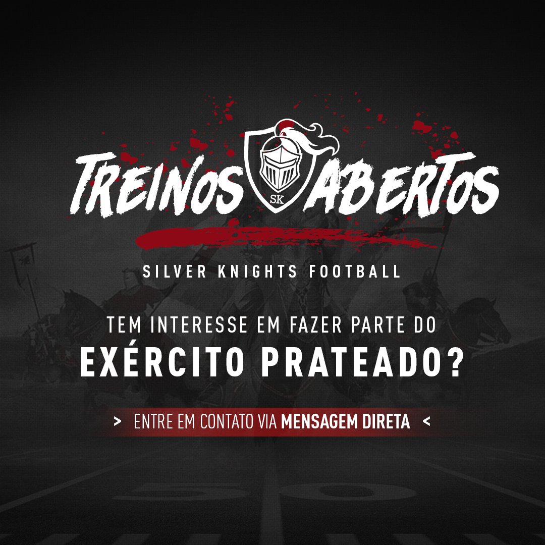 SilverKnightsFA's tweet photo. VEM TREINAR COM A GENTE!🏈⚔️

Se vc jogou com a gente/por outro time/nunca jogou mas tem vontade de conhecer o esporte: essa é sua oportunidade!

Se ficou interessado, não perca tempo e mande uma mensagem aqui!

#FlagFootball #fabr #SerSK #SilverArmy https://t.co/QRE2evKsYz