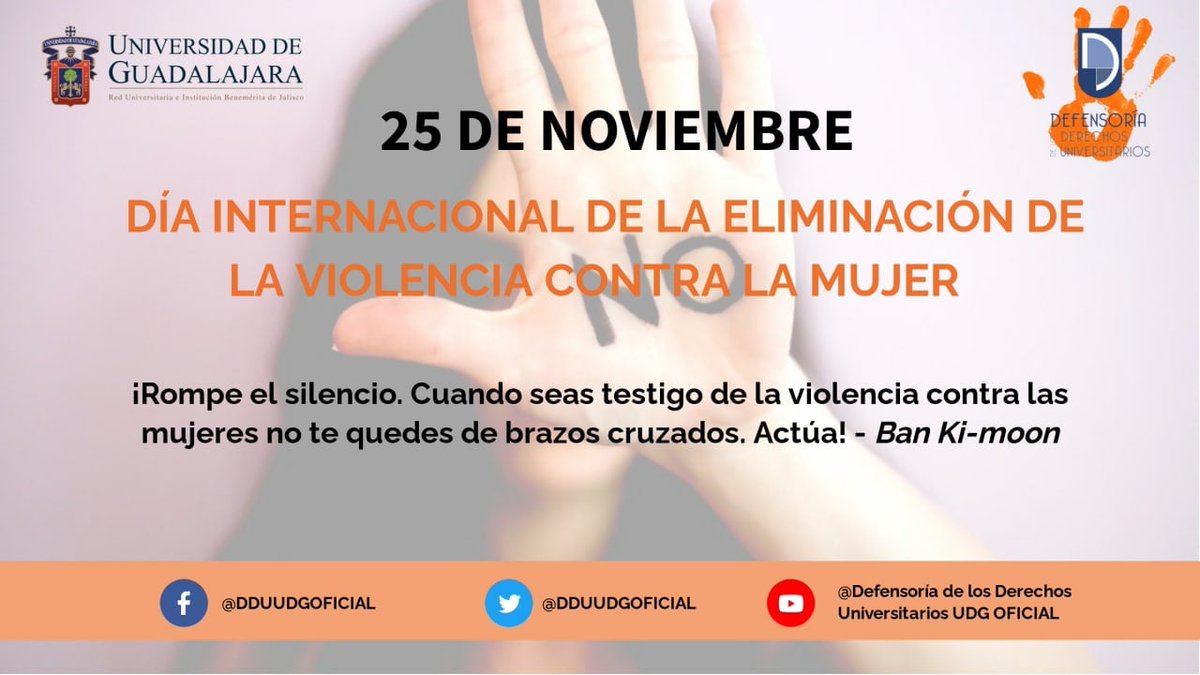 DDUUDGOFICIAL's tweet photo. El 25N se conmemora el Día Internacional de la Eliminación de la Violencia contra la Mujer con la finalidad de denunciar la violencia que se ejerce sobre las mujeres en todo el mundo y reclamar políticas en todos los países para su erradicación.

#DíaContraLaViolenciaDeGenero https://t.co/stW4a8ivAh