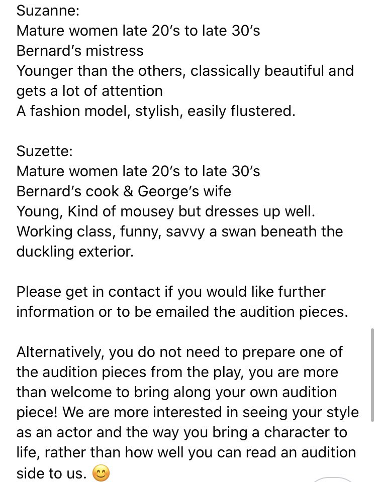phoenixplayers2's tweet photo. 🎭AUDITION ANNOUNCEMENT🎭

Don’t Dress For Dinner, by Marc Camoletti
Auditions 10.12.21 5.30-9pm #longlevens library GL2 0AJ
Performance 19th-23rd April 2022

Get in contact for audition pieces, or prepare an audition piece of your own choice!  

Contact us for more. https://t.co/h9nnzthAj0