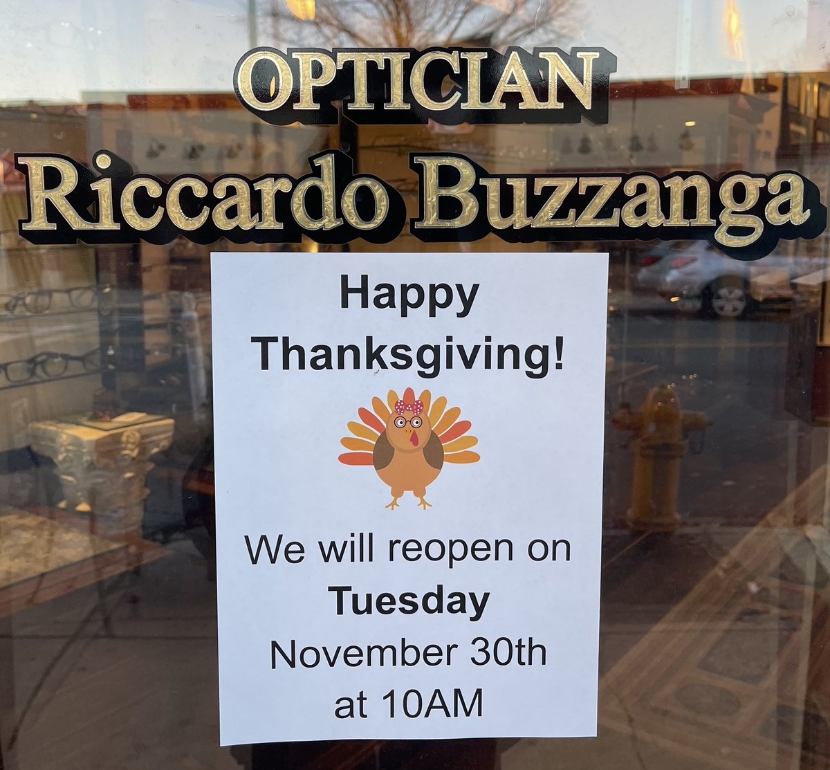 the_eyeglassguy's tweet photo. We will reopen on Tuesday, November 30th at 10AM. https://t.co/aRfIDv1nHE