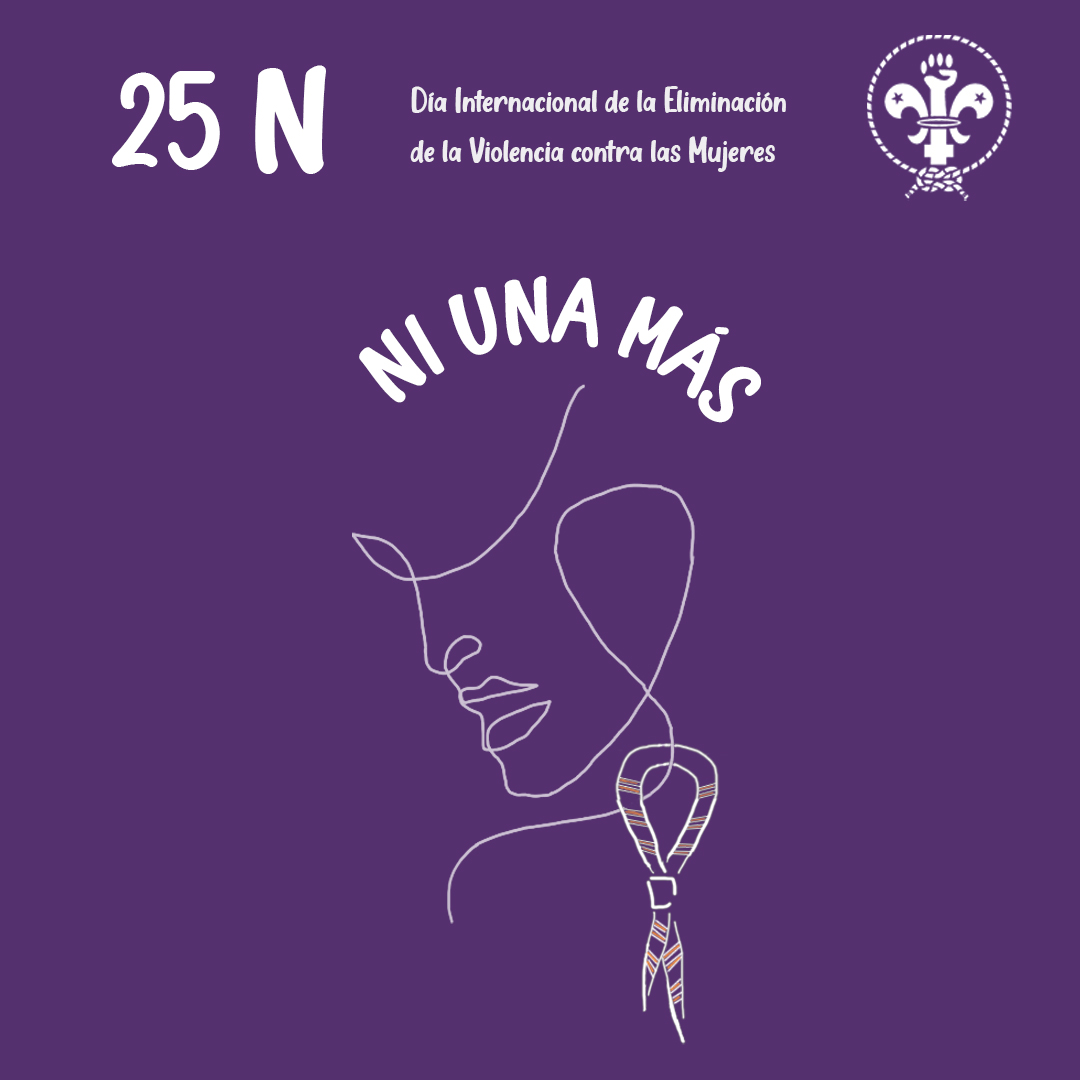 scoutsRdlV's tweet photo. Por una educación en valores, sin miedo y libre. Feliz será el día que no haya que señalar estos días en nuestros calendarios.
#25N , Día Internacional de la Eliminación de la Violencia contra las Mujeres.
#NiUnaMas #NiUnaMenos https://t.co/c3tJA0opJr