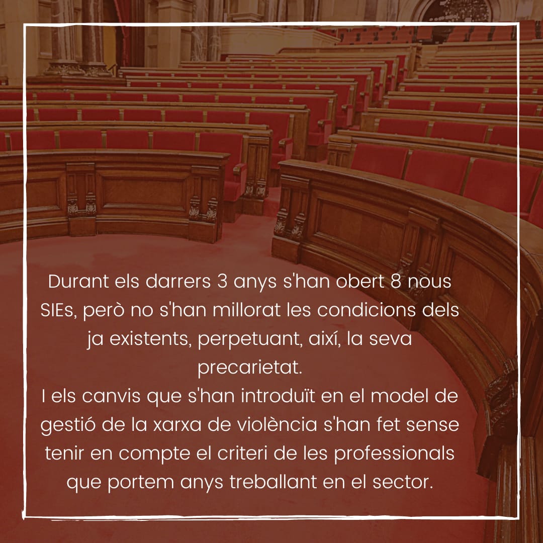 dignitatsies's tweet photo. Tot i que s'han obert 8 nous SIEs en els darrers 3 anys, les condicions laborals continuen essent precàries.
#25N
#niunamés
#DignitatSIEs
#ViolènciesMasclistes https://t.co/KzVtQRSoXZ