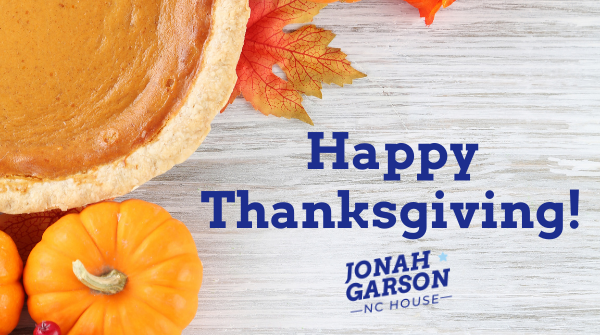 JonahGarsonNC's tweet photo. Here's to building a new North Carolina. Happy Thanksgiving, all. #NCHouse #BuildingPowerTogether #HappyThanksgiving https://t.co/rZvE7XoiAy