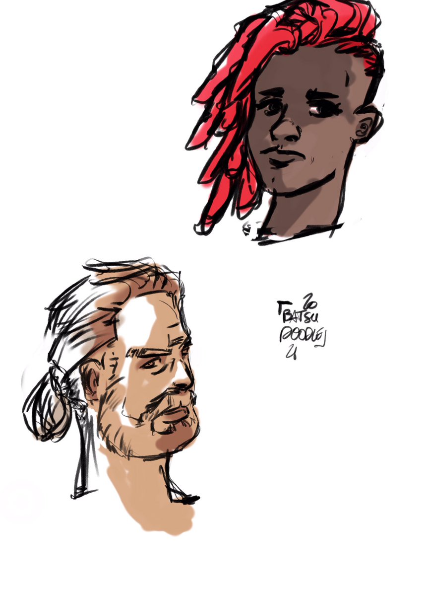 Batsuscream's tweet photo. Quick sketches #batsudoodle #randomcharacters #warmup https://t.co/V0upiADLgb